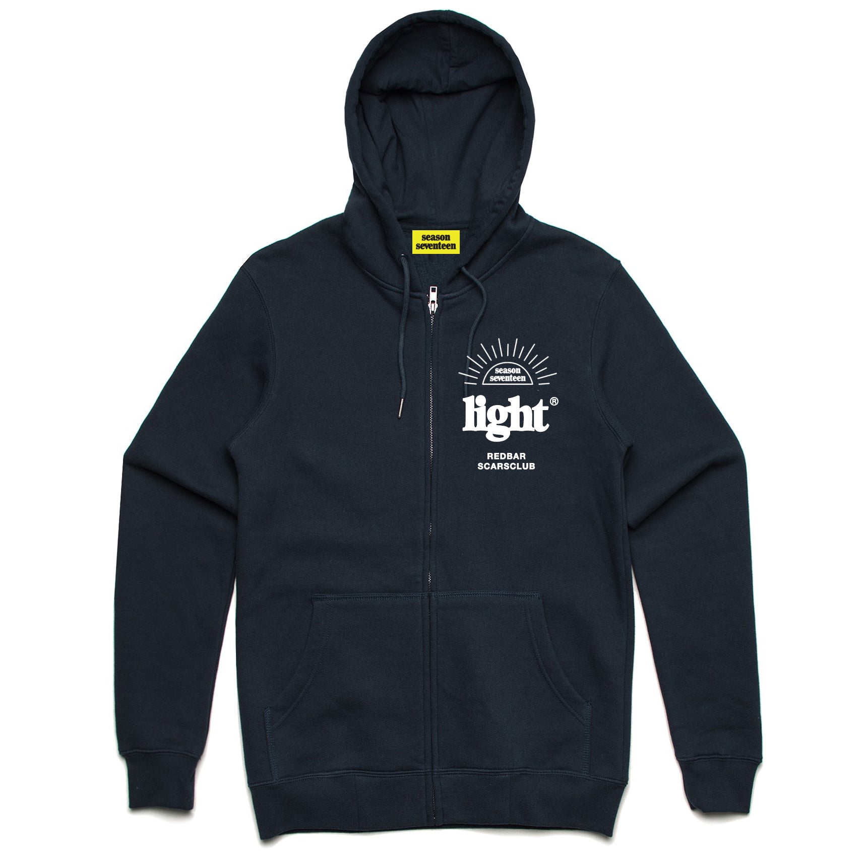 REDBAR EMBROIDERED ZIP HOODIE (NAVY)