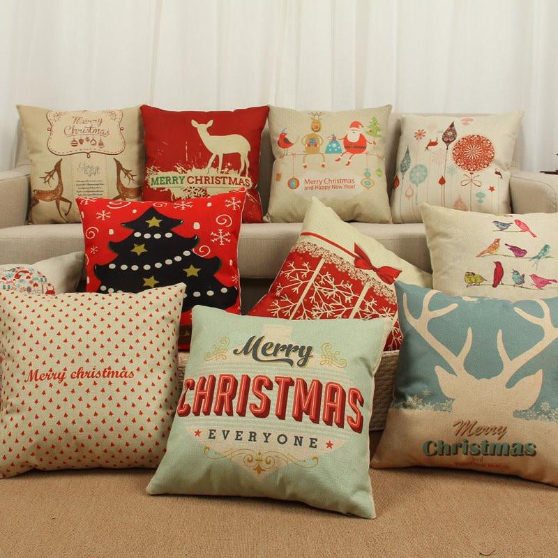 Evergreen Interchangeable Pillow Cover Set of 4, Happy Holidays