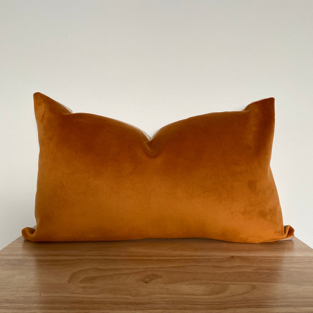 orange rectangle cushion