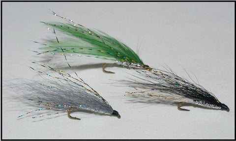 Shenandoah Nine Three Simple Streamer, Shenandoah Silver Ghost Simple Streamer and Shenandoah Skunk Simple Streamer 