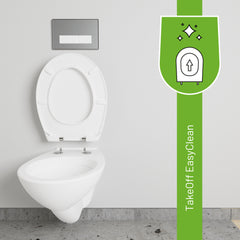 Recycling WC-Sitz R700 Weiß: TakeOff EasyClean Abnahmefunktion
