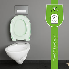 WC-Sitz mit Klicksystem: TakeOff EasyClean Abnahmefunktion