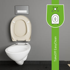 WC-Sitz mit Klicksystem: TakeOff EasyClean Abnahmefunktion