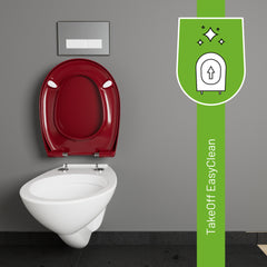 WC-Sitz mit Klicksystem: TakeOff EasyClean Abnahmefunktion