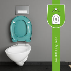 WC-Sitz mit Klicksystem: TakeOff EasyClean Abnahmefunktion