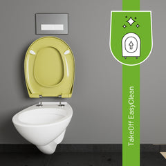 WC-Sitz mit Klicksystem: TakeOff EasyClean Abnahmefunktion