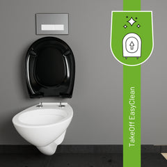 WC-Sitz mit Klicksystem: TakeOff EasyClean Abnahmefunktion