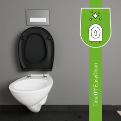 WC-Sitz mit Klicksystem: TakeOff EasyClean Abnahmefunktion