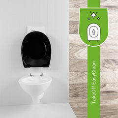 WC-Sitz mit Klicksystem TakeOff EasyClean: LUVETT C770 in Schwarz