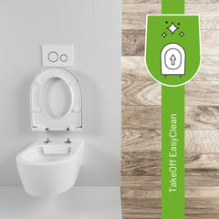 WC Sitz mit Klicksystem TakeOff EasyClean: LUVETT D140 in weiß