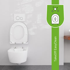 WC-Sitz mit Klicksystem: Abnahmefunktion TakeOff EasyClean