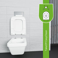 WC-Sitz mit Absenkautomatik: abnehmbar für leichte Reinigung