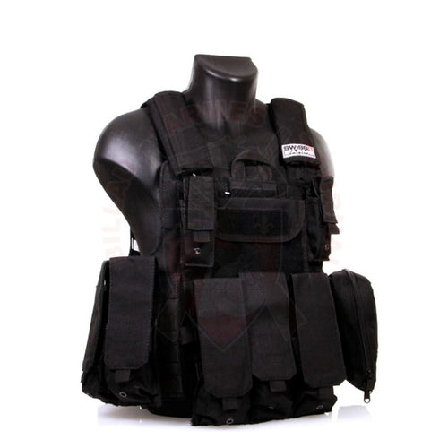 Gilet tactique BT4 Airsoft Noirr Swiss Arms