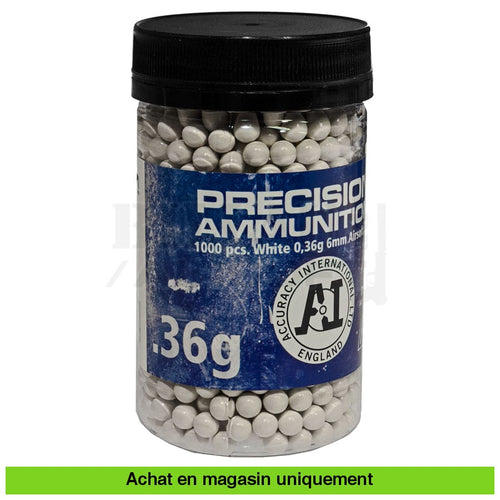 Balles pour airsoft 6mm 0.28 (pack. 1000 balles blanches, billes