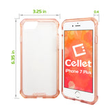 CCIPH7P6PK - iPhone 7/ 8 Plus Heavy Duty HD Clear Ultra Slim Hybrid Phone Case - Clear/ Pink