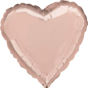 Rose Gold Heart Shape Helium Filled Foil Balloon