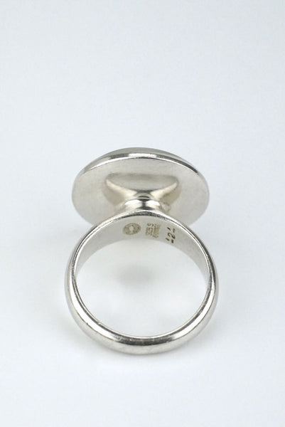 Georg Jensen silver disc ring - design 121 – antiques-art-design