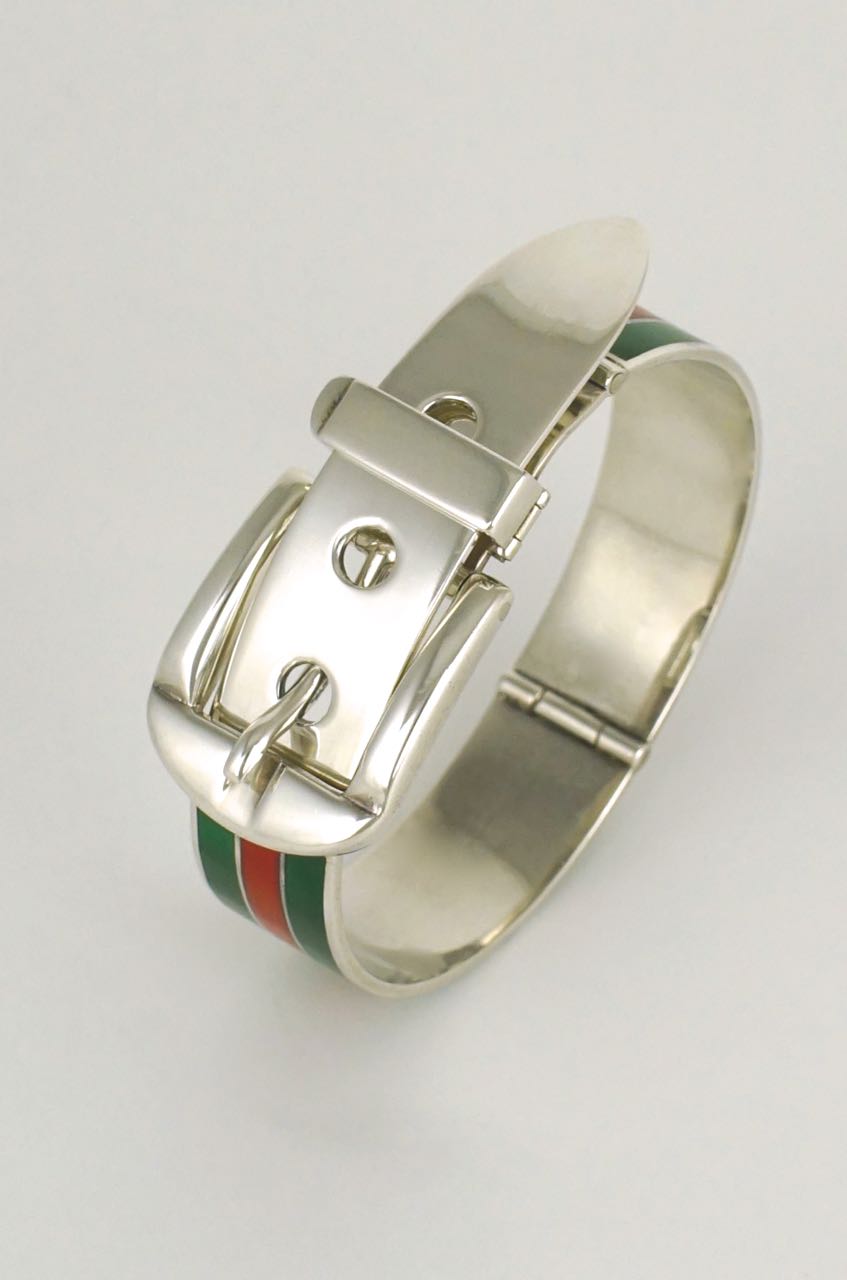 Vintage Gucci silver green and red 