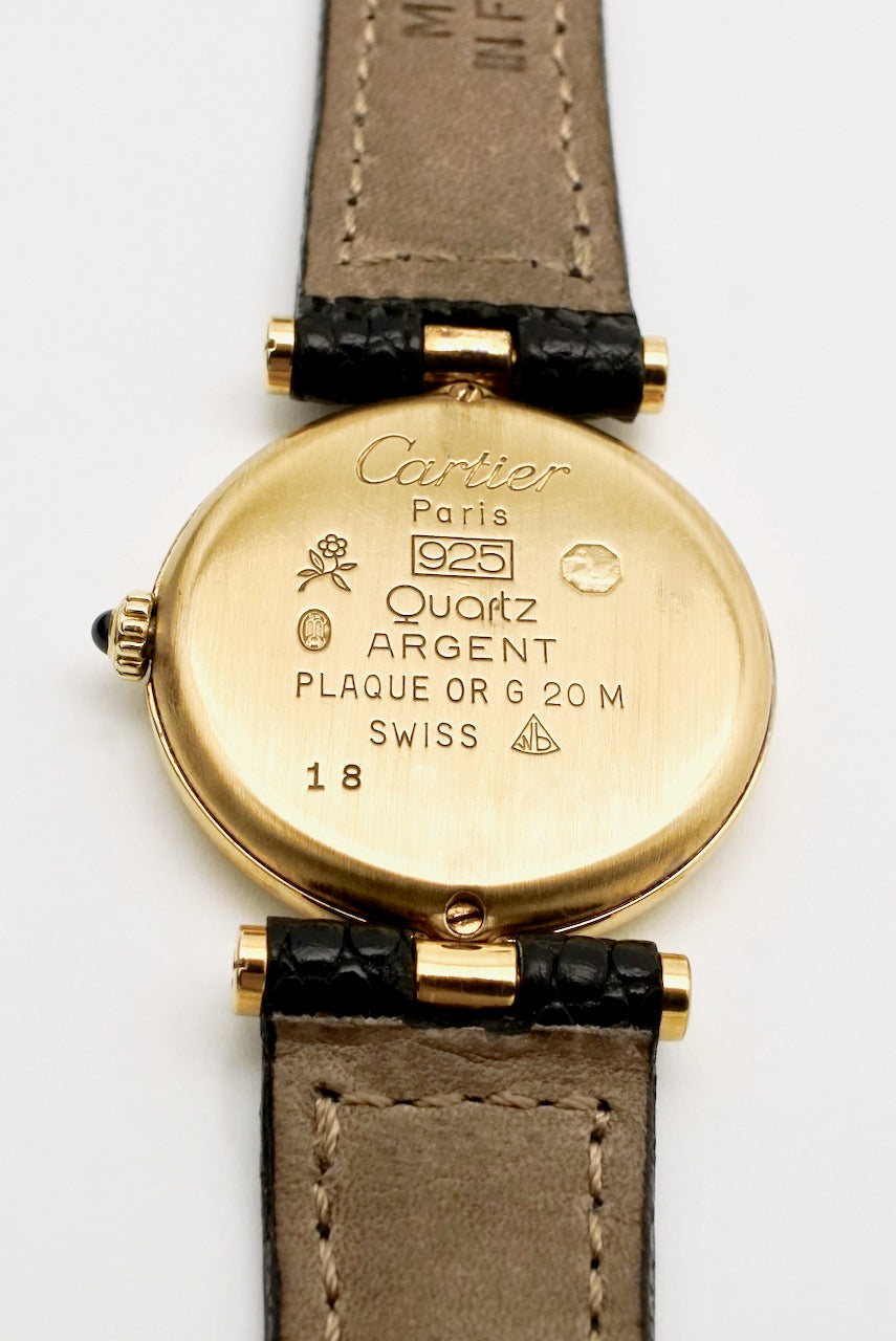 Vintage Must de Cartier Ladies Vendome Vermeil Quartz Wrist Watch ...