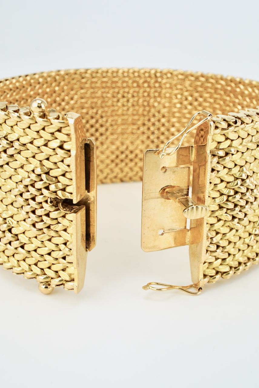 Vintage Italian Gold Mesh Bracelet 1960s  Sedgwicks Jewellery