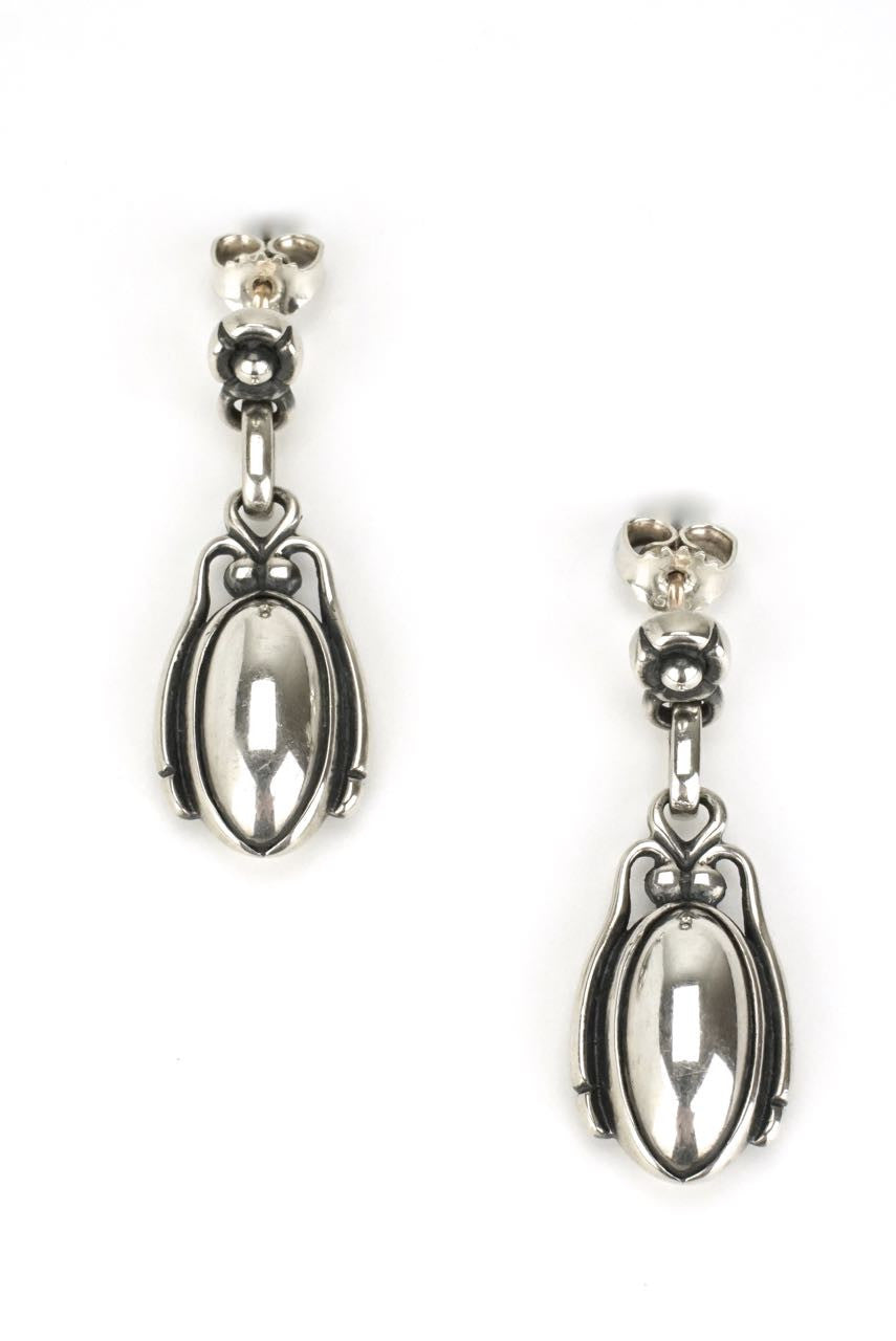 Vintage Georg Jensen silver and silverstone drop earrings 2009 ...