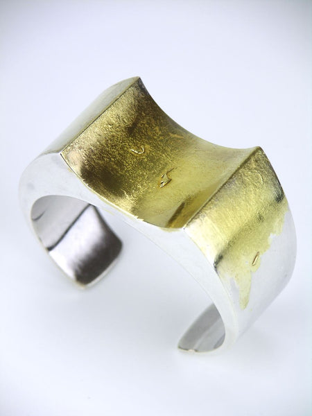 Vagn Hemmingsen silver and fire gilded cuff – antiques-art-design