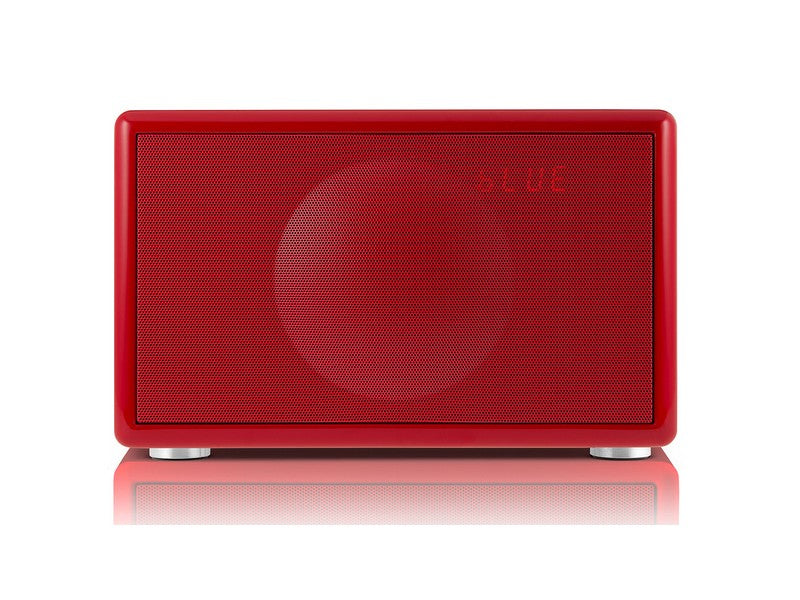Geneva Classic S RED Handcrafted HiFi Speaker Alarm Clock Radio FM DAB+  Bluetooth | Klapp Audio Visual