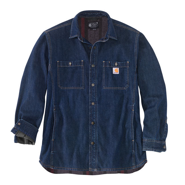 Carhartt Work Shirt Flannel Fleece 105945 Red Ochre - 71workx