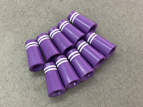 Miura Golf Baby Blade Ferrules Set of 10 Purple  with White Stripes