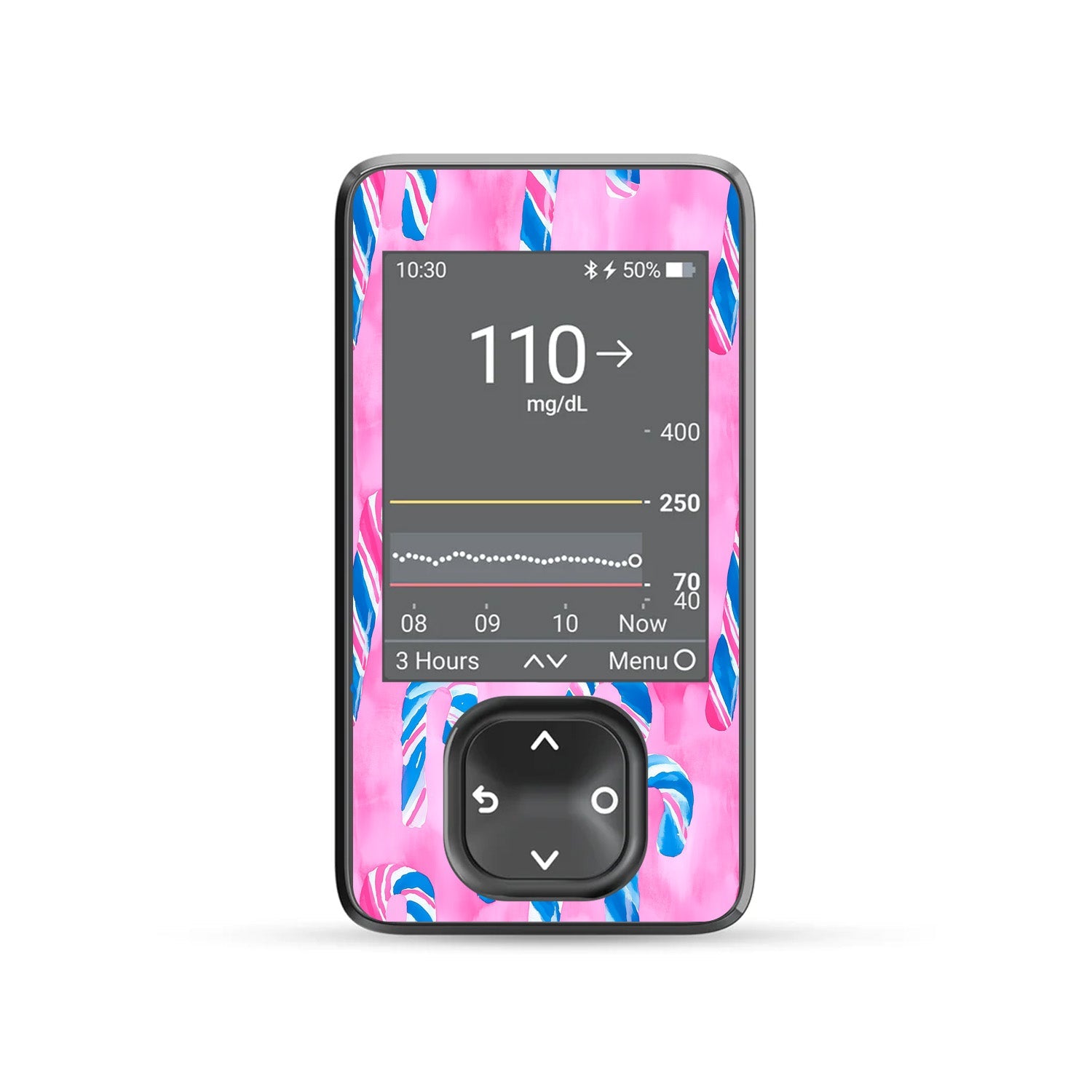 Candy Canes Sticker for DEXCOM G7 and G6 Touchscreen Receiver