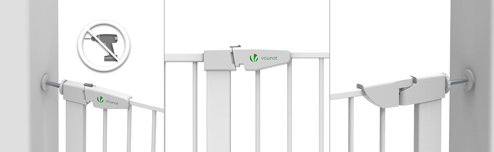 Barriere de securite porte et escalier 75-84cm blanc - Conforama
