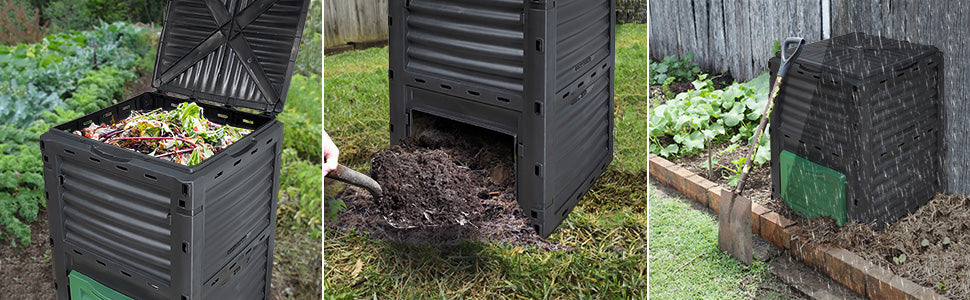 Composteur de Jardin 300L, Bac à compost de jardin, Qualité