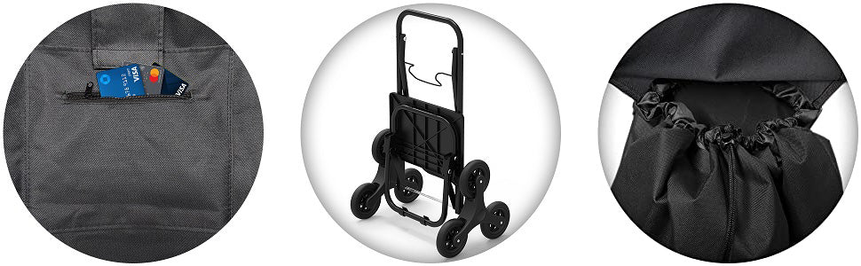 GRAND Chariot de courses pliable roues solide escalier trottoir caddie –  BOUTIQUE HULÉTI