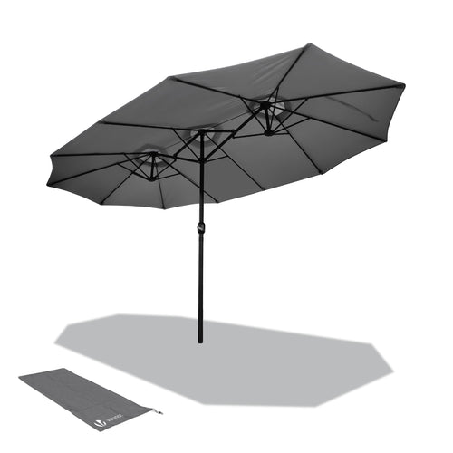 Parasol Jardin Double Aluminium 270 x 460 cm - VOUNOT FR