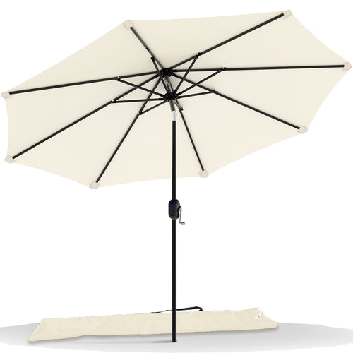 Parasol inclinable 2.70 x 2.40m avec housse de protection beige - VOUNOT FR