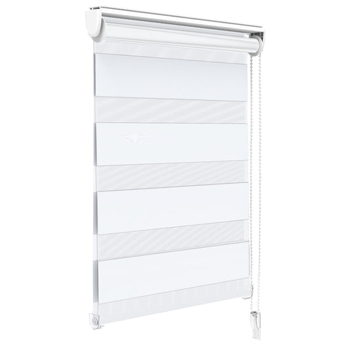 Store enrouleur jour nuit double 80x150cm Blanc - VOUNOT FR