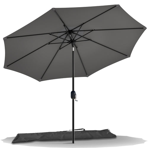 Parasol inclinable 2.70 x 2.40m avec housse de protection gris - VOUNOT FR