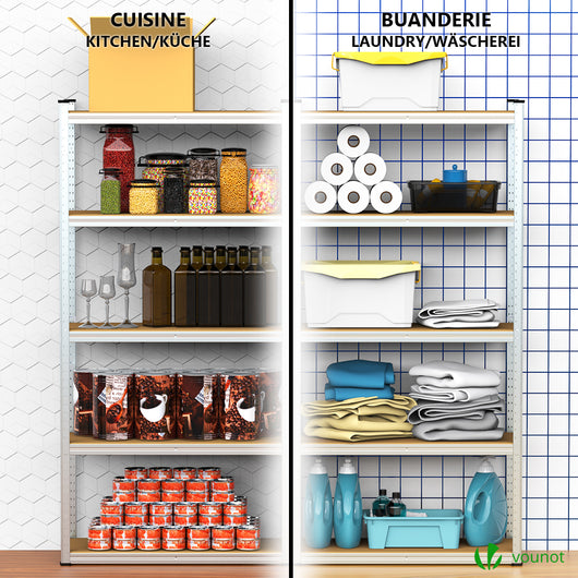 Lot de 2 étagères de rangement charge lourde robuste atelier