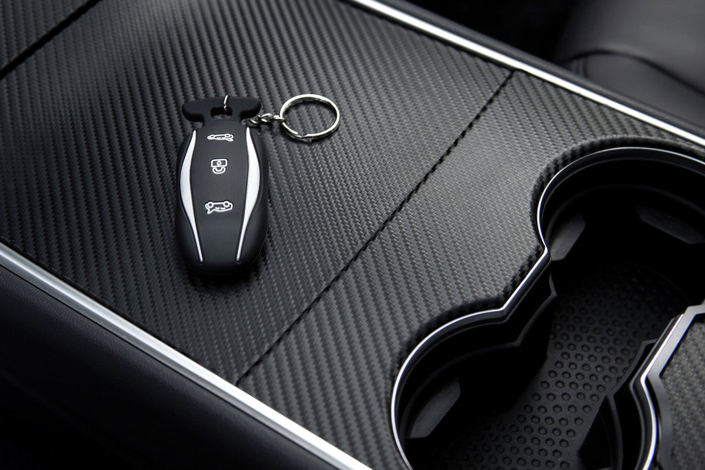 2 Packs Silicone for Tesla key fob cover Car Key Fob Case Holder for Tesla  Model S/ Model 3 (Red+Black)