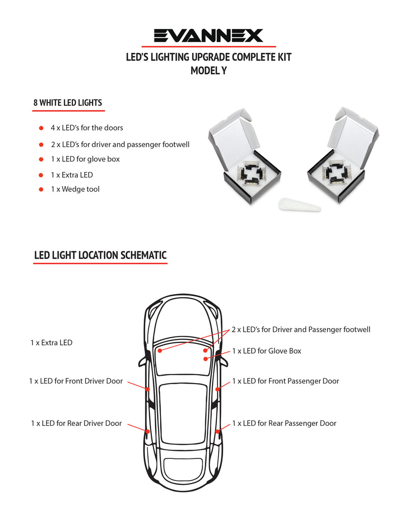 Tesla Model Y Interior Led Lights Kit - Lighting Upgrade to