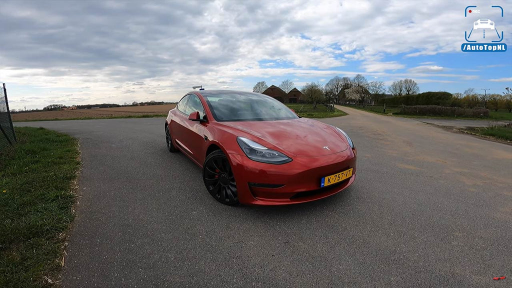 Tesla Model 3 getting ready for the German Autobahn experience.