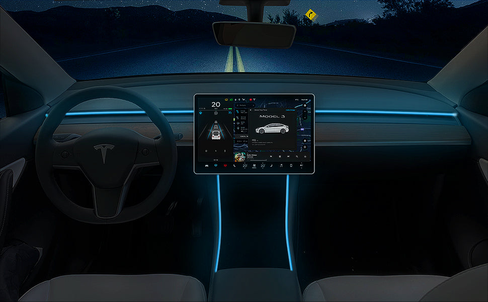 AMBIENT LIGHT in the TESLA MODEL 3/Y (2022) - Instructions - How To Do -  Installation
