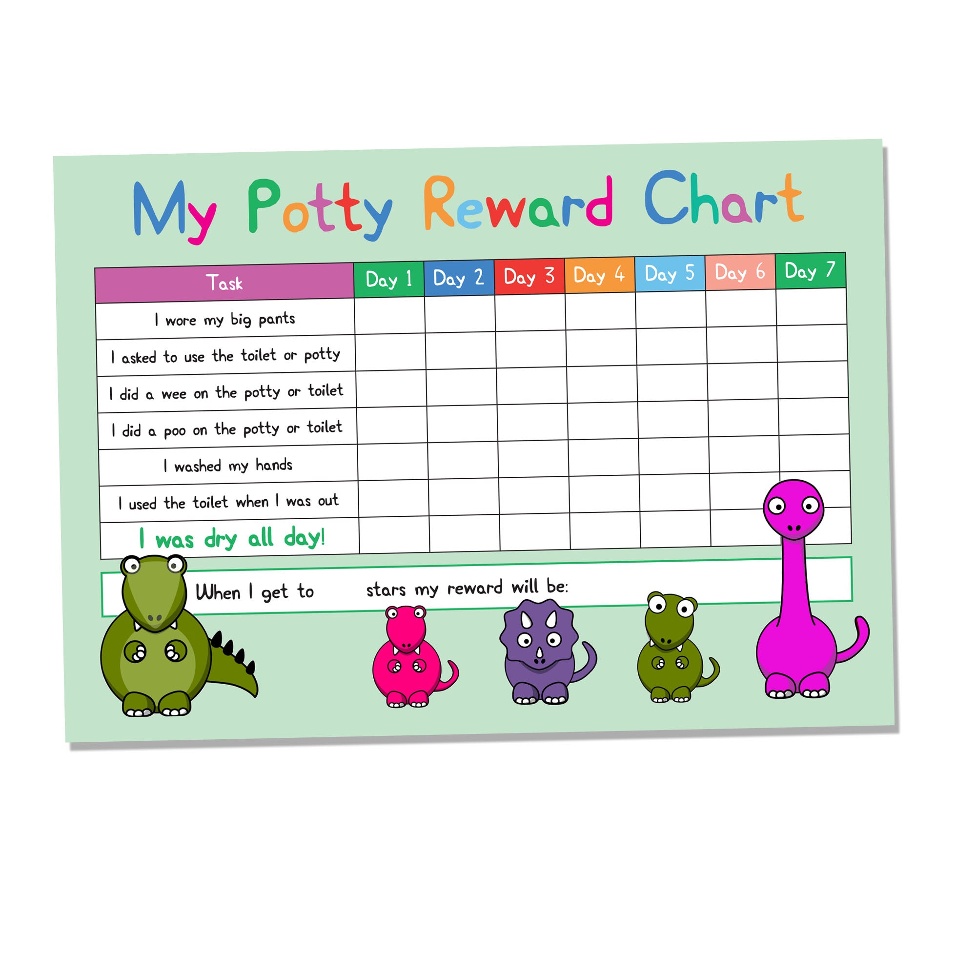 Dinosaur Potty Chart Printable Free Printable Templates