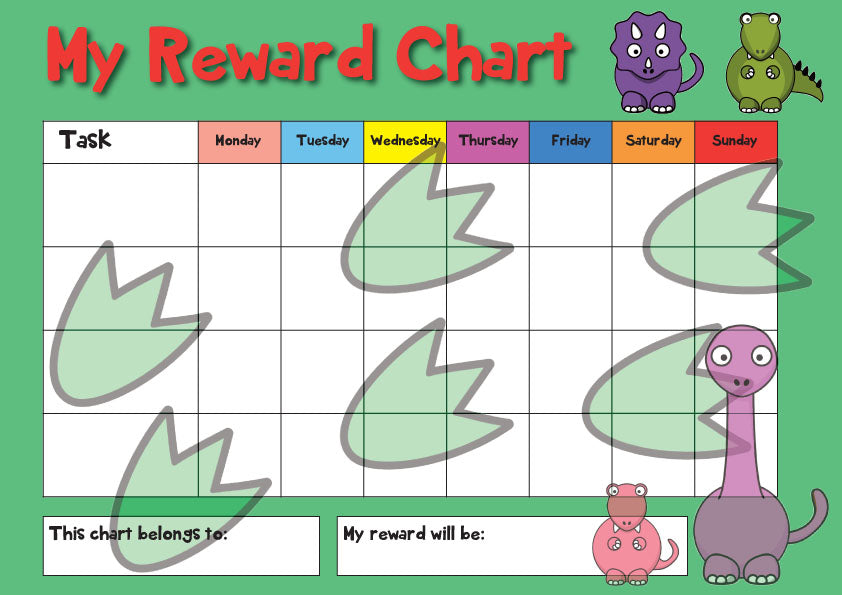Dinosaur Sticker Chart Free Printable : This design was created with ...