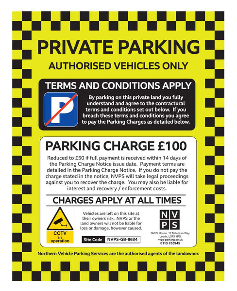 No Parking Sign - Deterrent - Private Parking Sign Car Park - Fake Enforcement 1