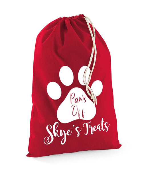 Personalised Pet Paws Off Treats Stuff Bag - Pet Gifts / Accessories 0