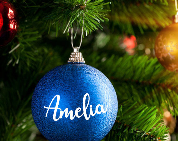 Personalised Name Bauble Sticker - DIY Christmas Sticker 1