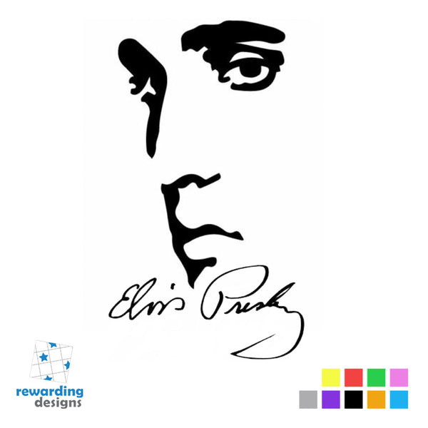 Elvis Presley Silhouette Vinyl Sticker - Decal - Wall Art - Laptop - Phone 0