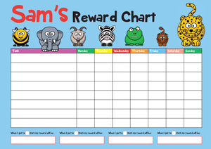 Personalised A4 Animal Design Reward Chart – Rewarding Designs