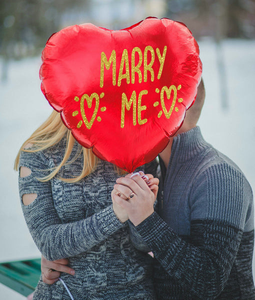 Marry Me Sticker - Balloon Valentines Vinyl Sticker 0